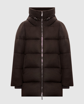 MooRER CARINZIA brown wool and cashmere down jacket CARINZIALS9