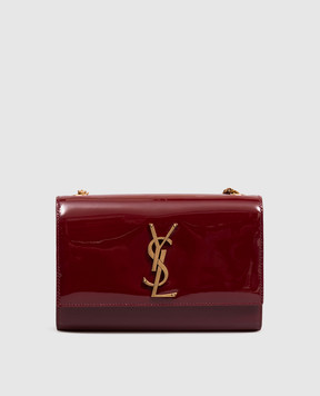 Saint Laurent Kate burgundy patent leather bag 469390B870W
