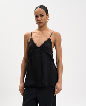 Juun.j Black top with lace JW6264W005