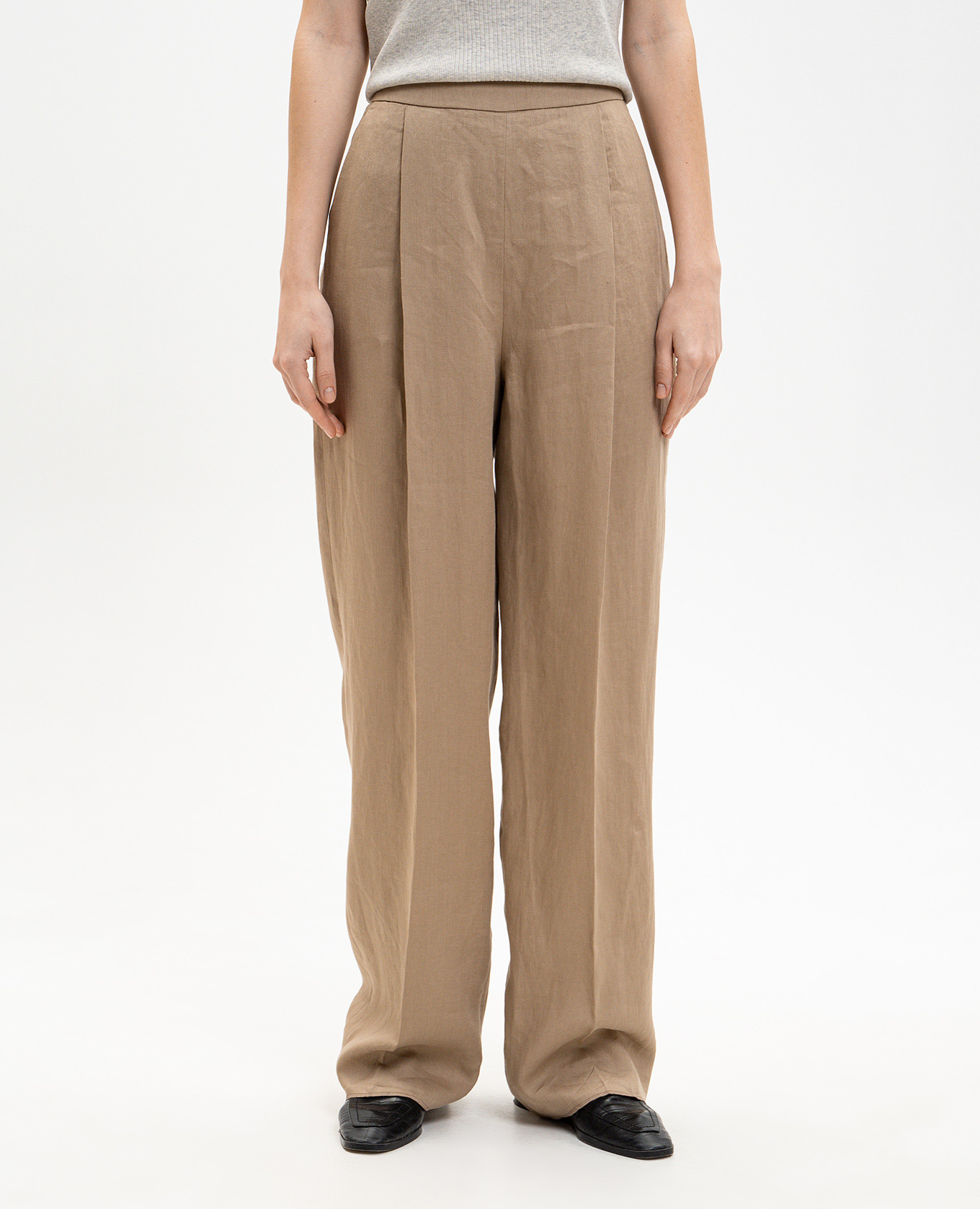 

Brown linen pants Agnona