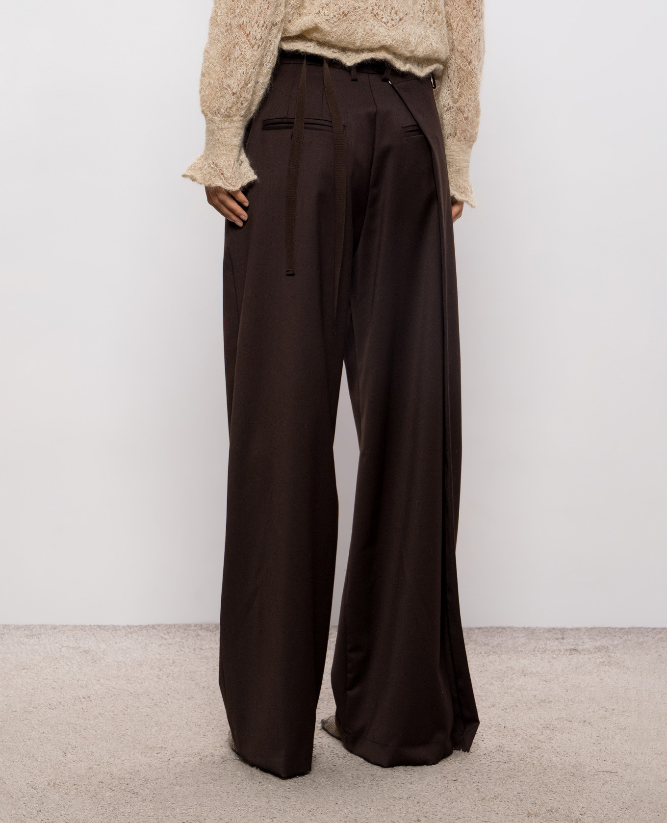 Brown wool pants Solotre 4