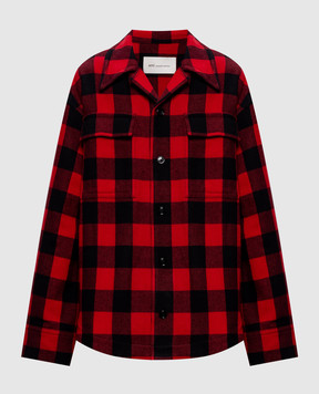 Ami Paris Red wool check shirt USH875WV0220w