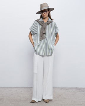 Brunello Cucinelli Striped silk shirt MH744MP205