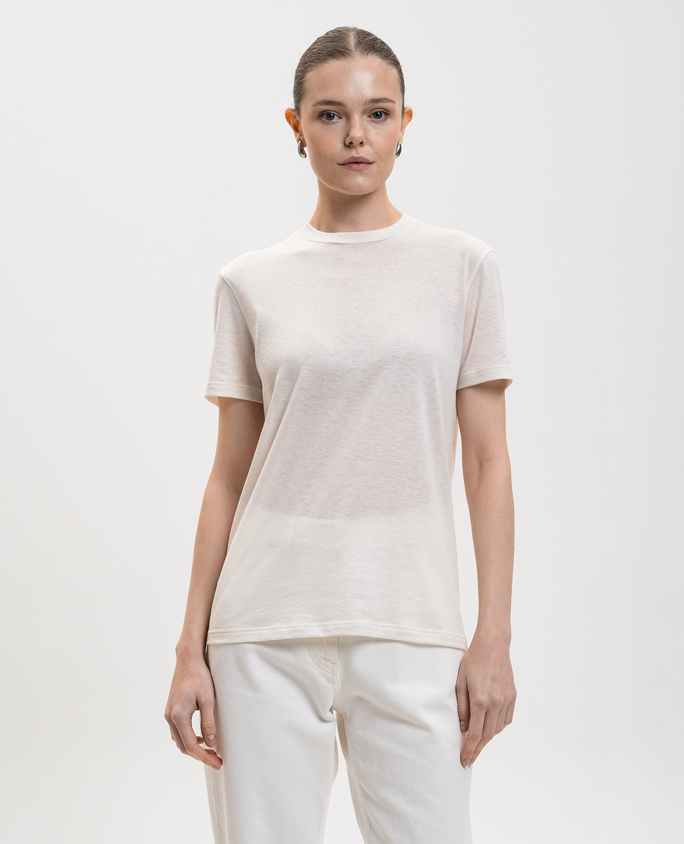 

Serata white cashmere t-shirt The Row