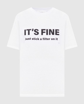 Victoria Beckham White printed T-shirt 1126JTS007232A