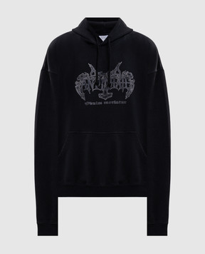 Vetements Black hoodie with print MH27HD201B