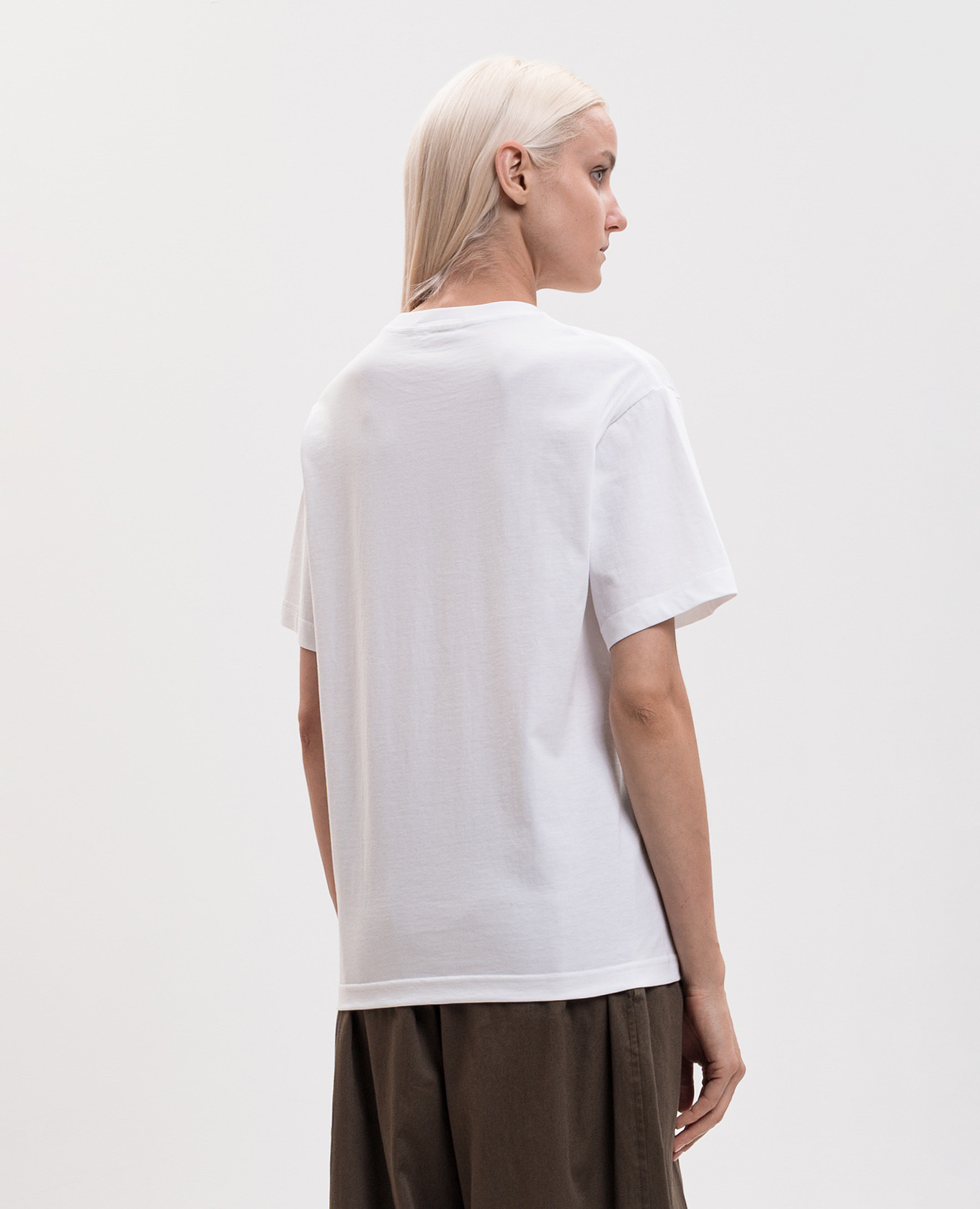 White T-shirt with monogram logo print Y`S Yamamoto 4