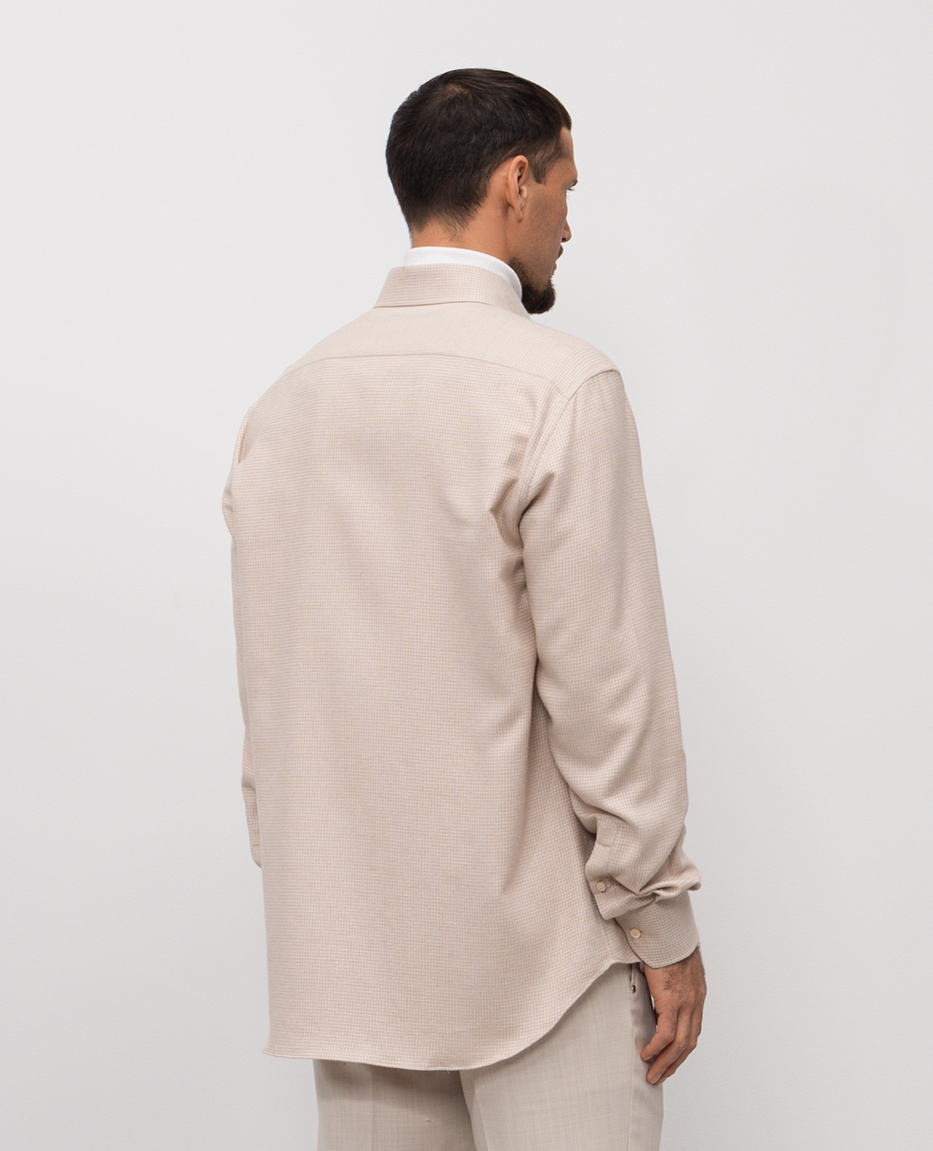 

Beige cashmere patterned shirt Stefano Ricci