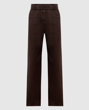 Brunello Cucinelli Brown jeans with a belt M0H81P4109