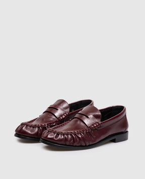 Saint Laurent Burgundy glossy leather LE LOAFER A001MMAAFGB