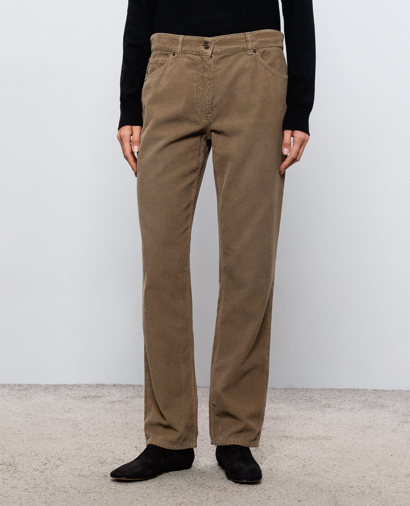 Dinni beige corduroy pants The Row 3