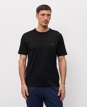 Stefano Ricci Black T-shirt with monogram logo MNH6105140TE0001