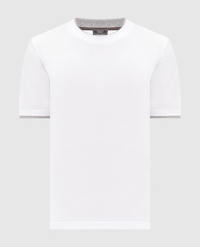 Peserico White T-shirt with logo print R55044J0Q402358