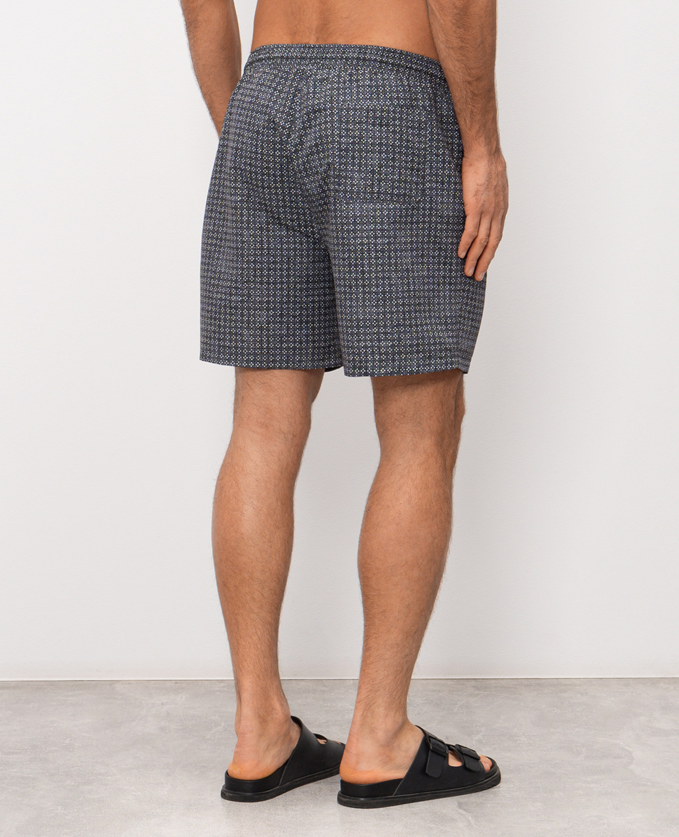 

Green swim shorts with branded print Brunello Cucinelli