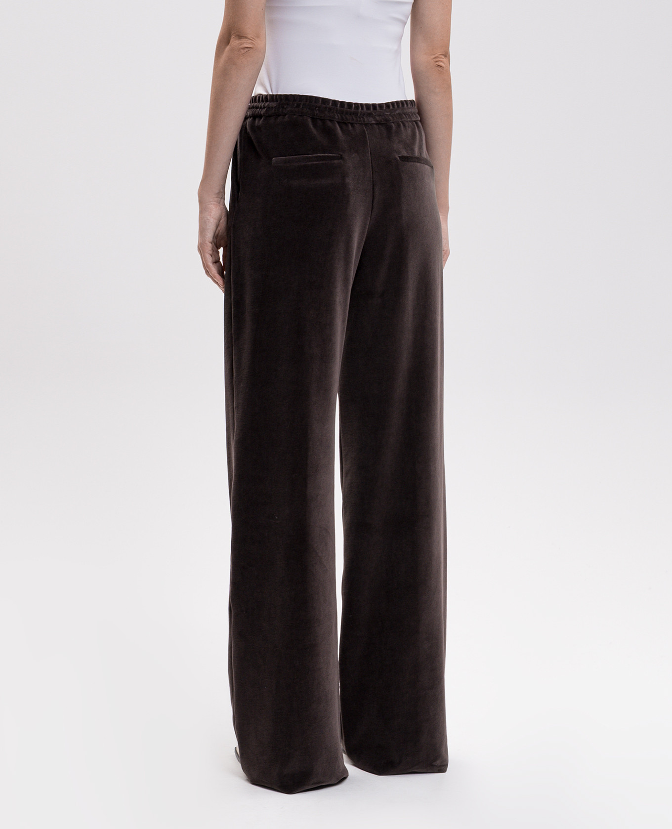 Brown velvet pants Marco Pescarolo 4