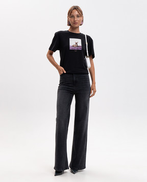 Twinset Black T-shirt with print 262TF2090