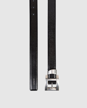 Versace Black glossy leather belt with logo print 10237351A17848