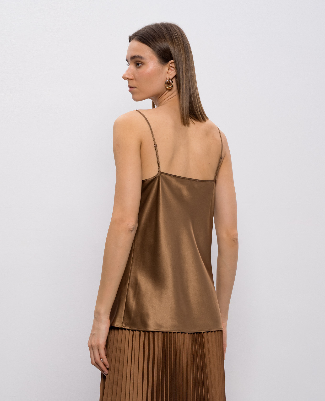 

Clea brown silk top JOSEPH