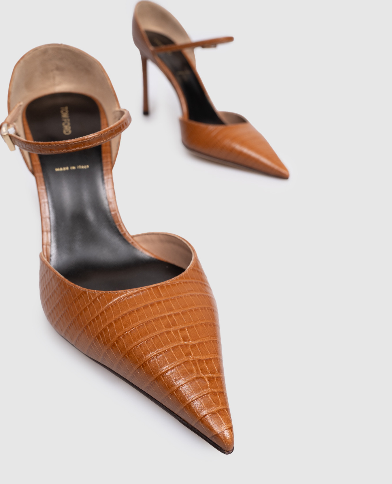 

Vertigo Brown Leather Mary Jane Shoes Tom Ford
