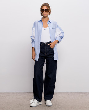 Off-White Blue jeans with logo patch 2FM00580B
