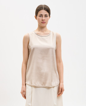 Peserico Beige silk top E08893D02372