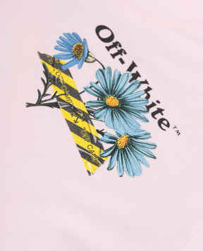 Off-White Children's pink Daisy T-shirt 44GAA001S26J004
