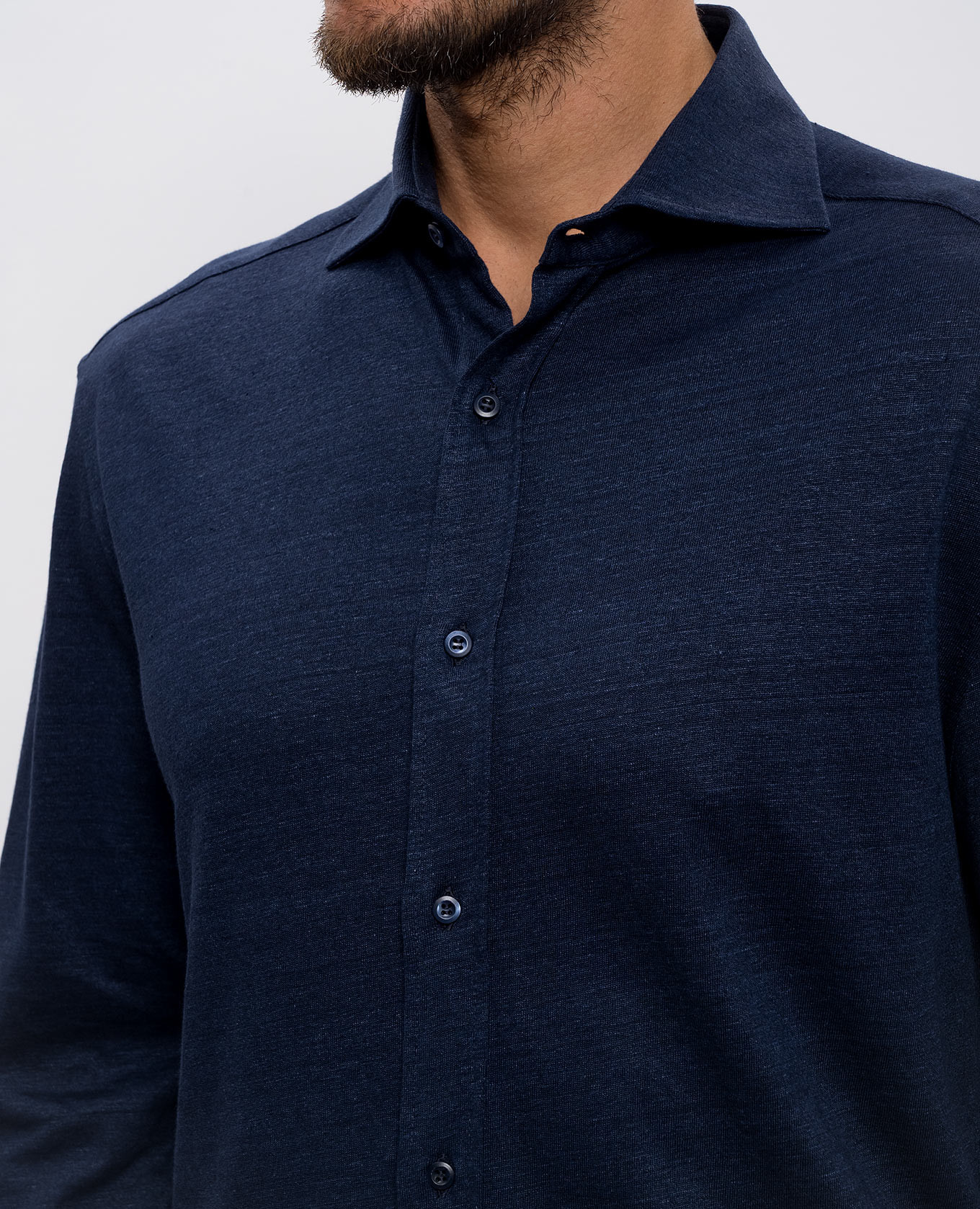 

Blue shirt with linen Brunello Cucinelli