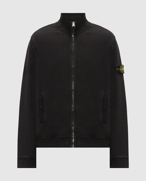Stone Island Black cardigan with logo patch L2S156100066S0A20