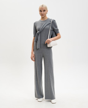 LISA YANG Nika gray cashmere patterned top 2026070