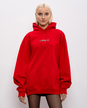 Vetements Red hoodie with print ME76HD216R