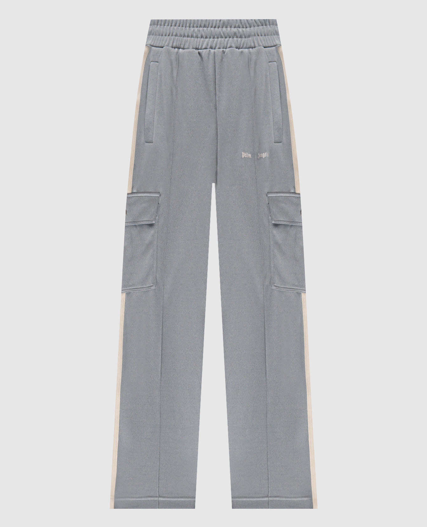 Grey cargo joggers with logo Palm Angels