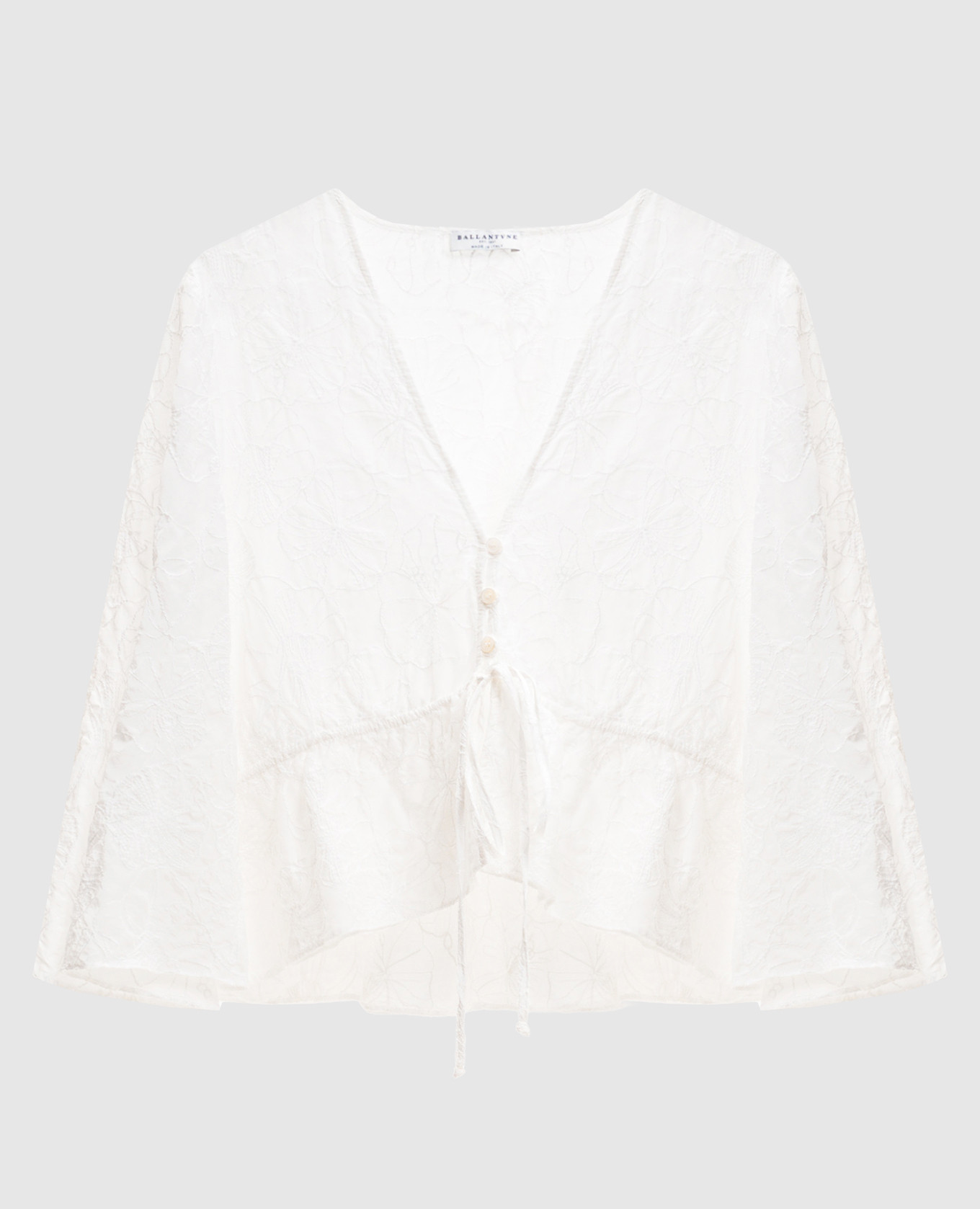 Weiße Seidenbluse