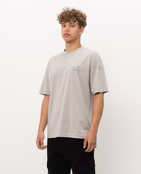 C.P. Company Grey T-shirt with logo print MTS135A005100W