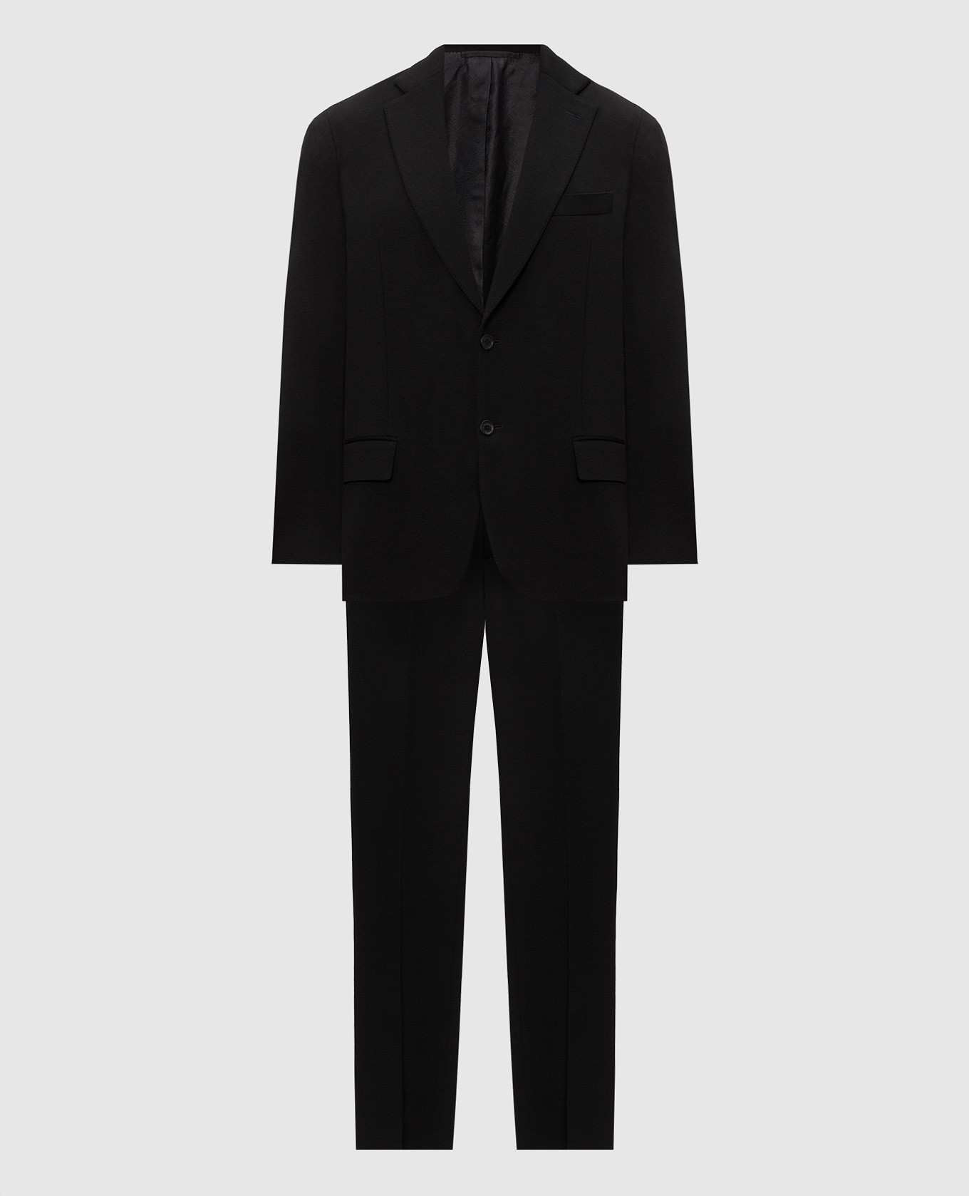 Black wool suit