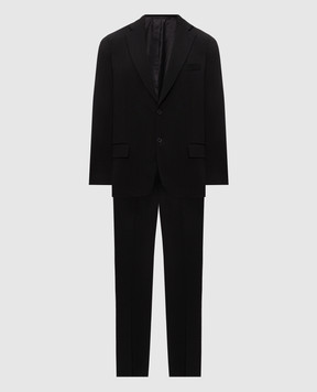 Stefano Ricci Black wool suit M1SFM28006W0001D