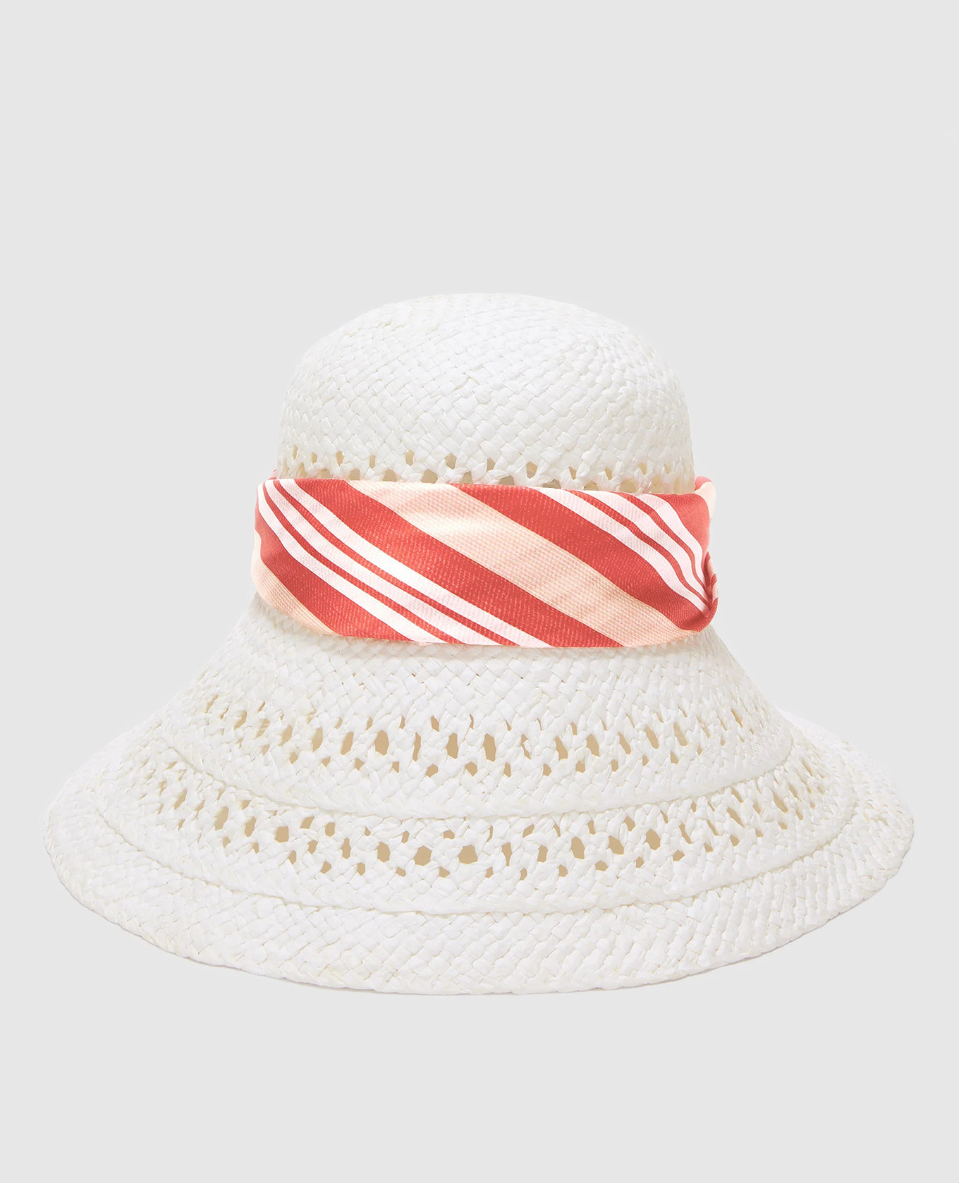 

White hat with contrasting scarf Ermanno Scervino