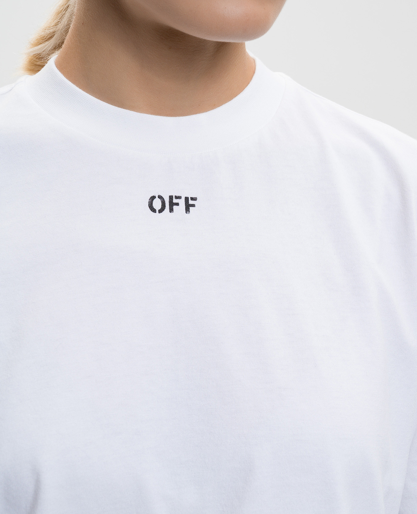 

White T-shirt with Flowers Arrow print Off-White