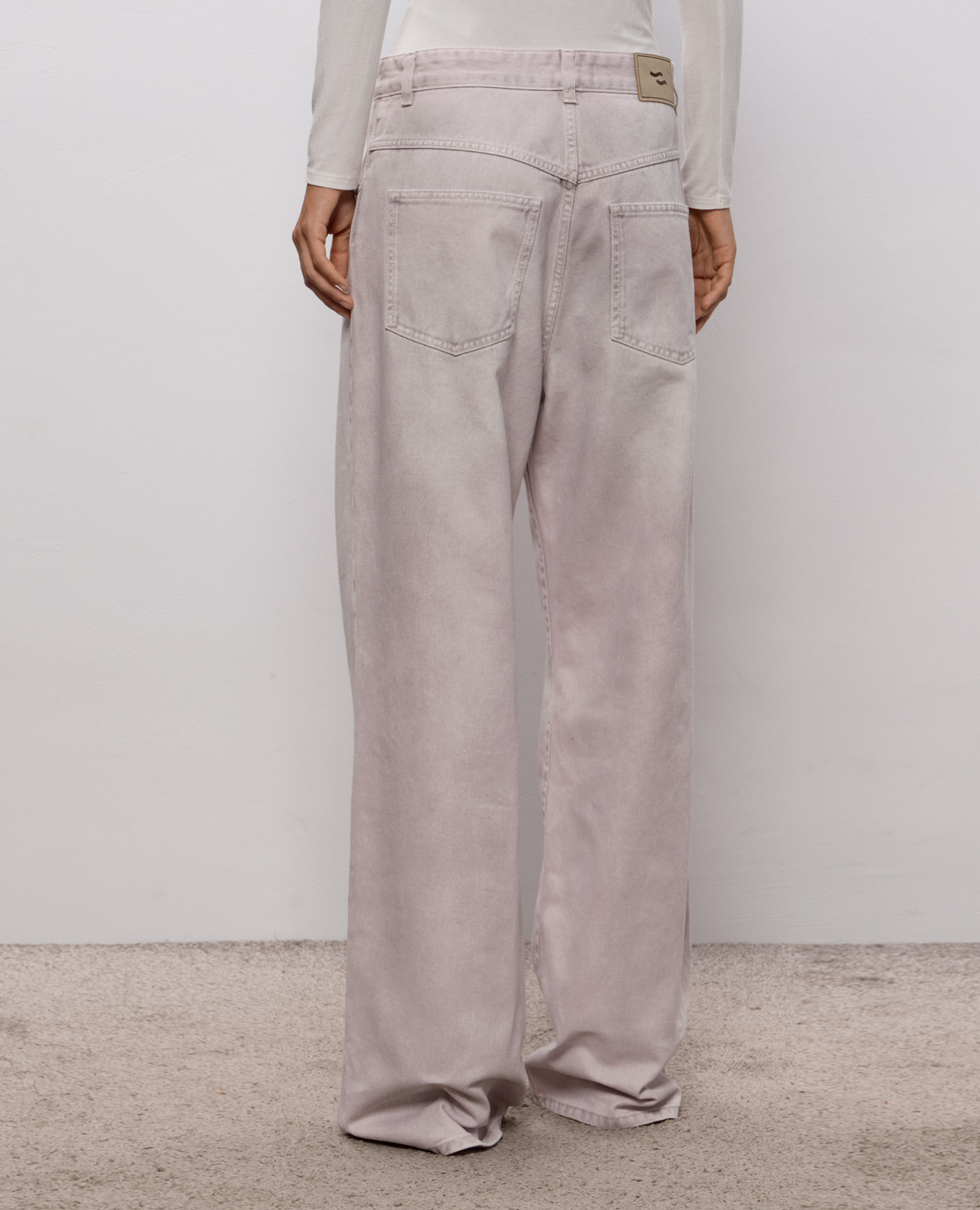 Justo pink jeans with logo patch SSHEENA 4