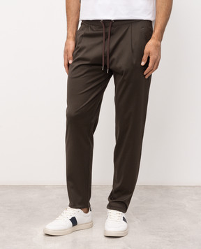 Bilancioni Brown pants with pleats BE26PJ3HM1