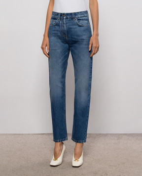 Versace Blue jeans with a worn effect 10251021A19189