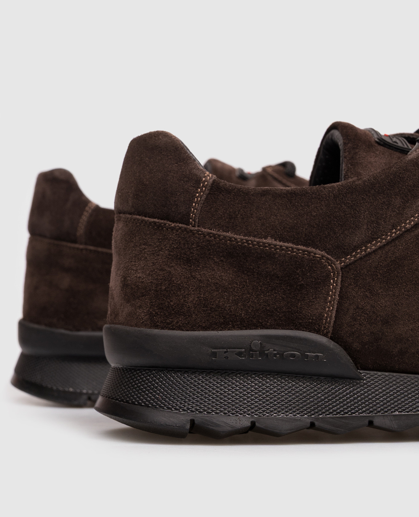 Brown suede sneakers Kiton 5