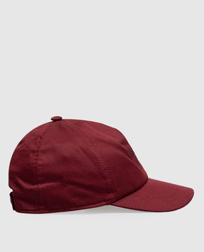 Balmain Children's burgundy cap with logo embroidery BZ0I47Z1053