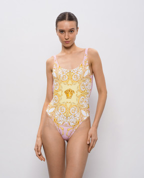 Versace Pink swimsuit with Spring Barocco print 10165921A17194