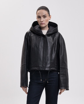 Max Mara Sportmax Black leather jacket KABALA SPXKABALA