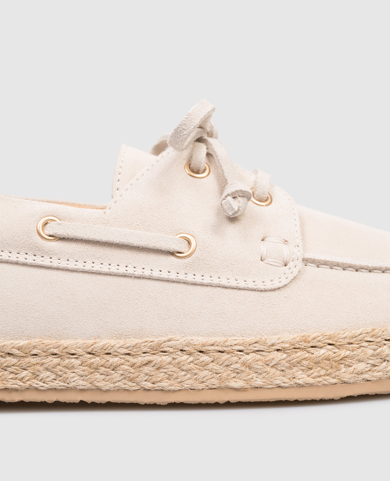 

Ivory suede topsiders Brunello Cucinelli, Beige