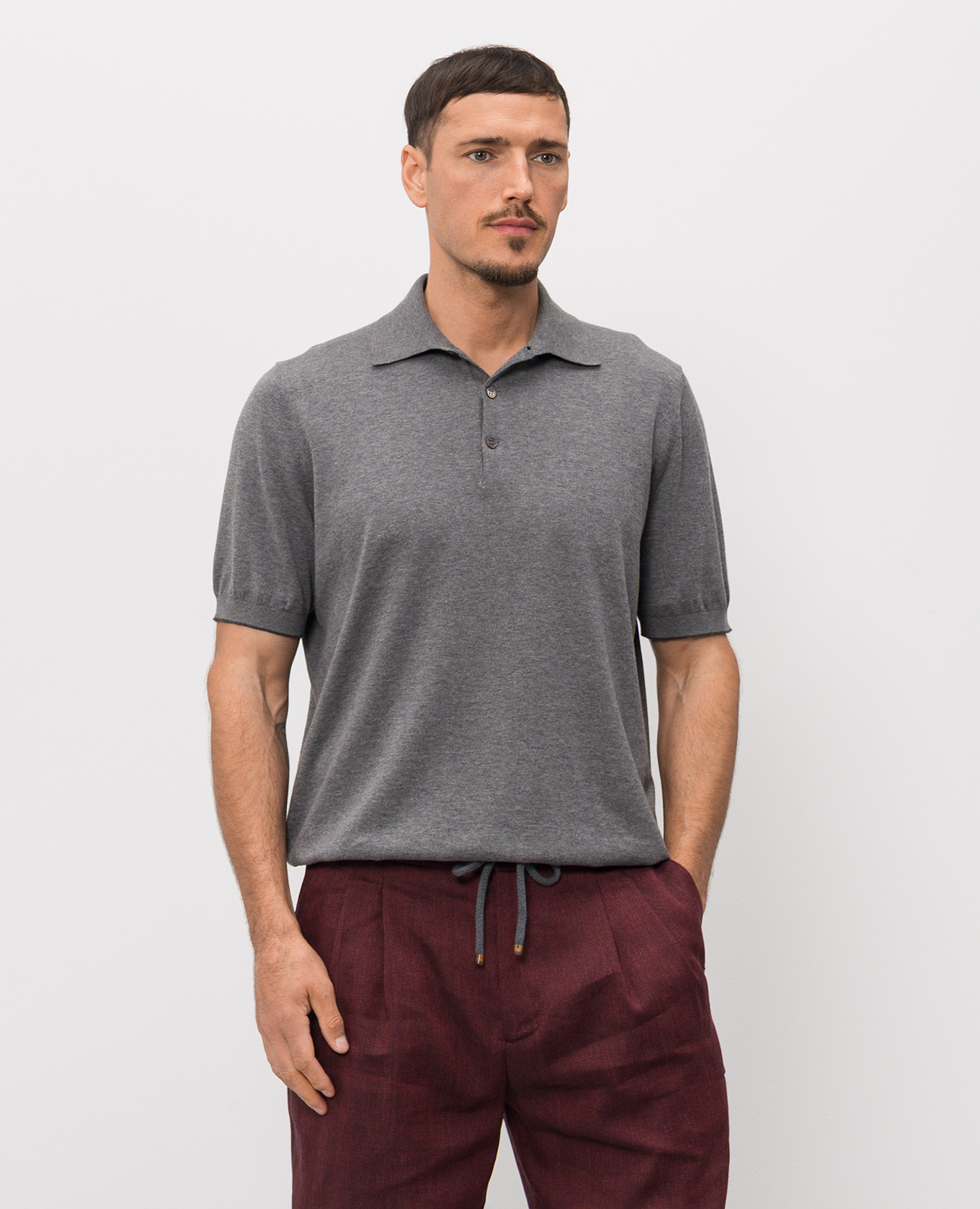 

Grey polo shirt Brunello Cucinelli