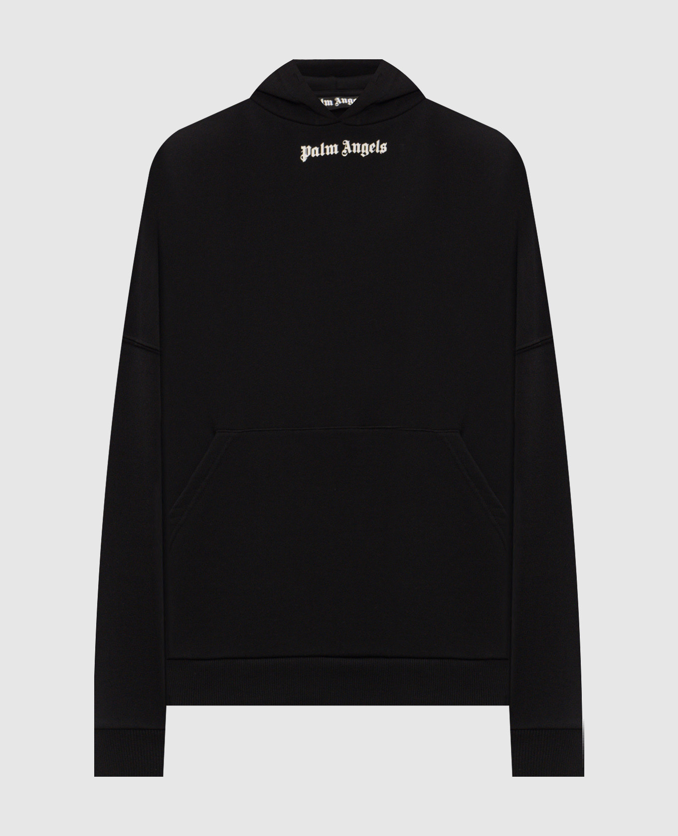 Black hoodie with logo print Palm Angels