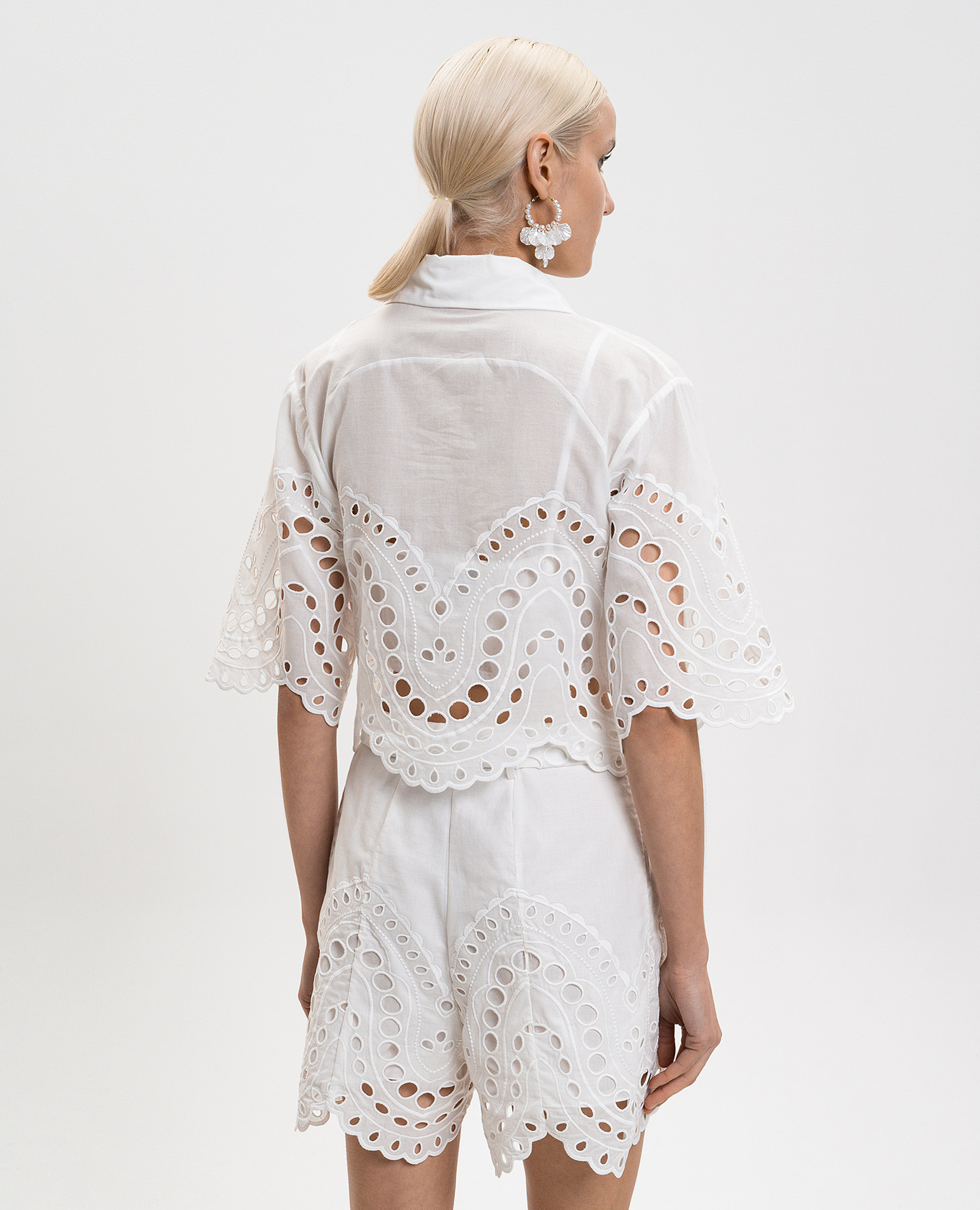 

White cropped Storm blouse Charo Ruiz