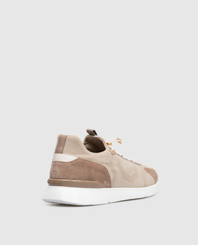 Stefano Ricci Beige combination sneakers with logo UV098G5289TSDPWY