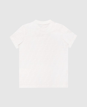 Fendi Children's white T-shirt with monogram print JUI181ATRV